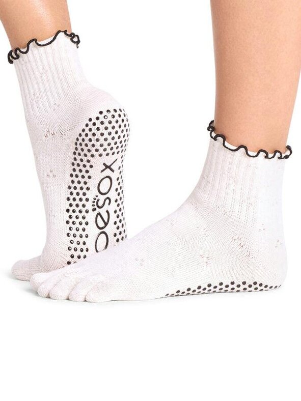 ToeSox Melody Full Toe Yoga Socks - Sandy
