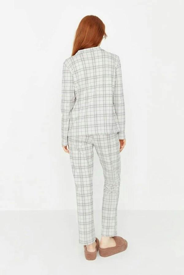 WOVCOR 2-Piece 100% Cotton Argyle Knit Pajama Set