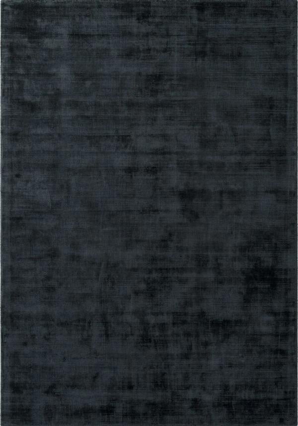 Vikosa Jane Viscose Rug Jane Black, dust resistant, plain design rug, easy care.