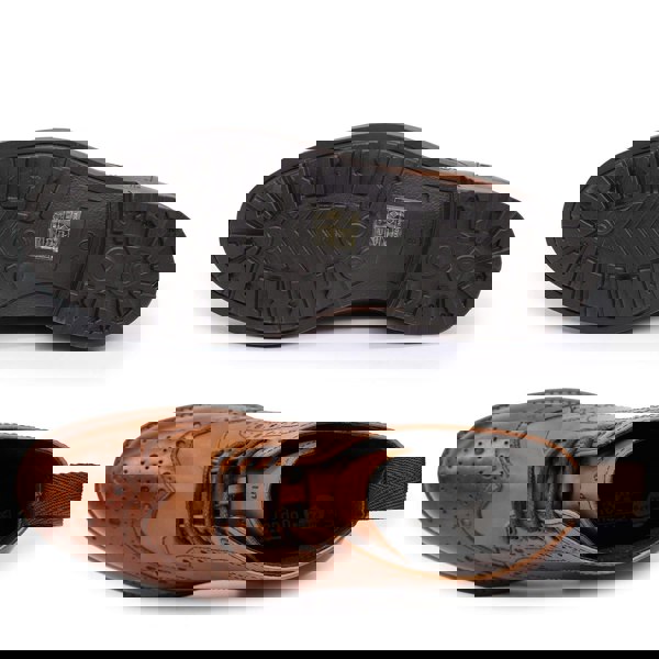 HX London Kingston Brogue Lace Up Leather Boots