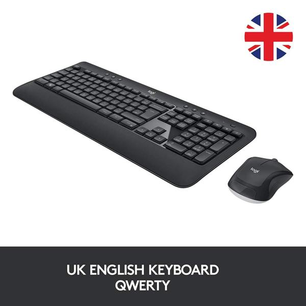 Dyzi MK540 Wireless Keyboard Mouse Combo 2.4GHz USB Full Size Black