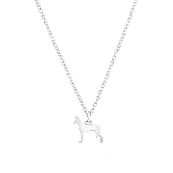 Mylee London Pharaoh Hound Silhouette Silver Necklace - Personalised