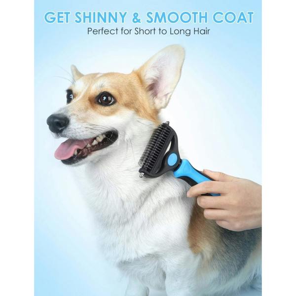 Dyzi Professional 2-Sided Dog & Cat Dematting Deshedding Brush