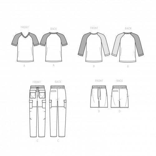 Simplicity Sewing Pattern 9561, Tops, Trousers, Shorts, Blankets for Kids, Teenagers, A (8-10-12-14-16) - Intermediate