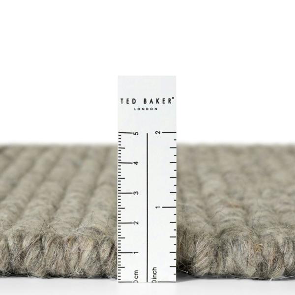 Camden Wool Parker Rug Grey, heat-insulting, striped textured design.