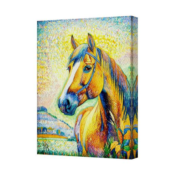 Benjamin Tate Design Vibrant Horse Canvas Art Print 7002 Colorful Modern Wall Decor