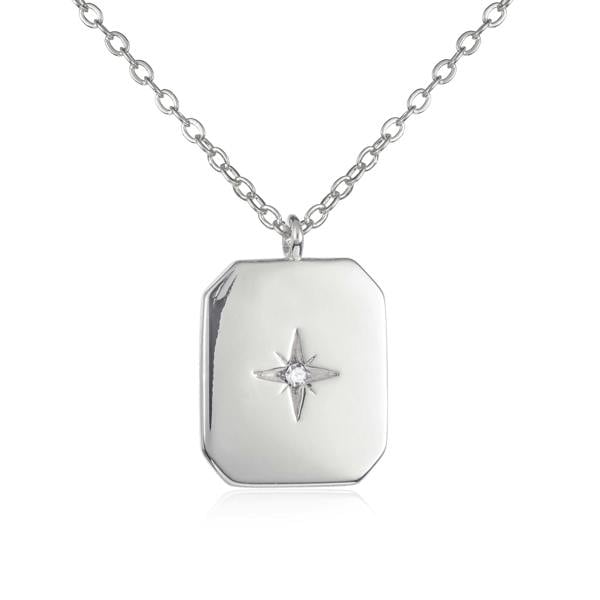 Rectangle Medallion Pendant Necklace for Women - namana.london