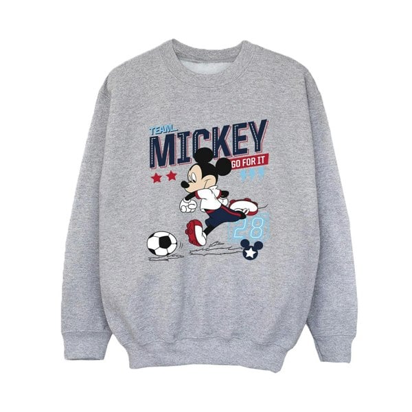 Disney Boys Mickey Mouse Team Mickey Football Sweatshirt - Sports Grey