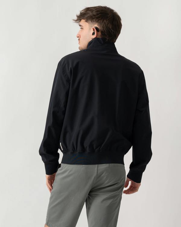 back shot of a model wearing an Armani Exchange Mens Jacket XM002139-AF22536 in Deep Navy UB101