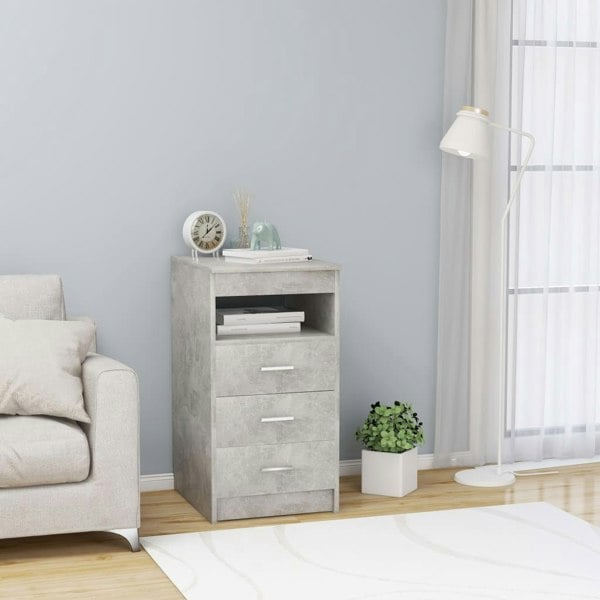 Berkfield Drawer Cabinet Concrete Grey 40x50x76 cm Engineered Wood