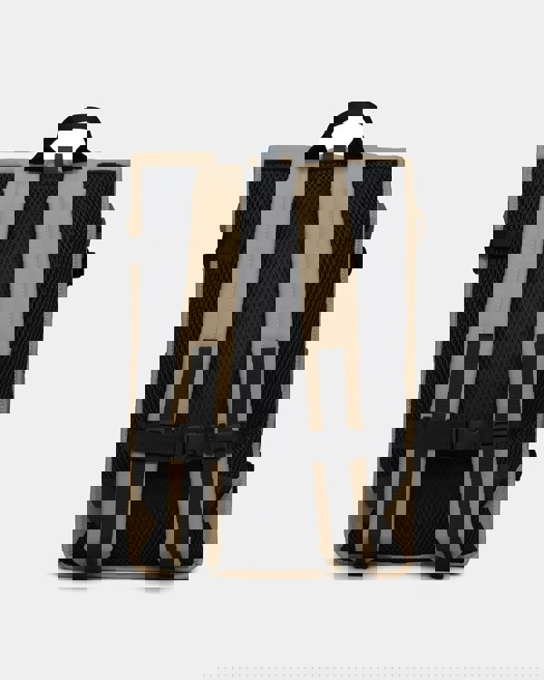 Rains Rolltop Rucksack Large - Beige 133 - CHO - Designer Unisex Bags