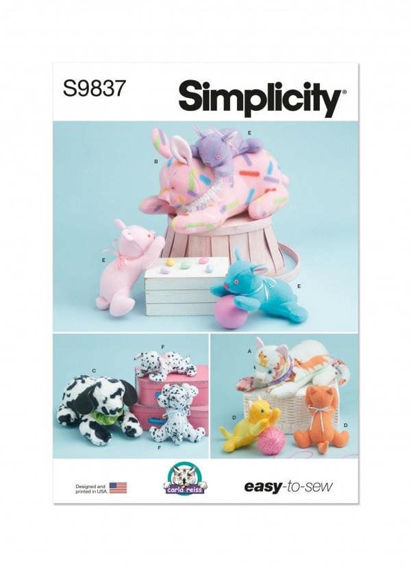 Simplicity Sewing Pattern 9837, Toys OS (One Size) - Easy