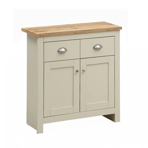 Timber Art Design Lisbon Compact 2 Door 2 Drawer Sideboard Storage Cabinet Cupboard