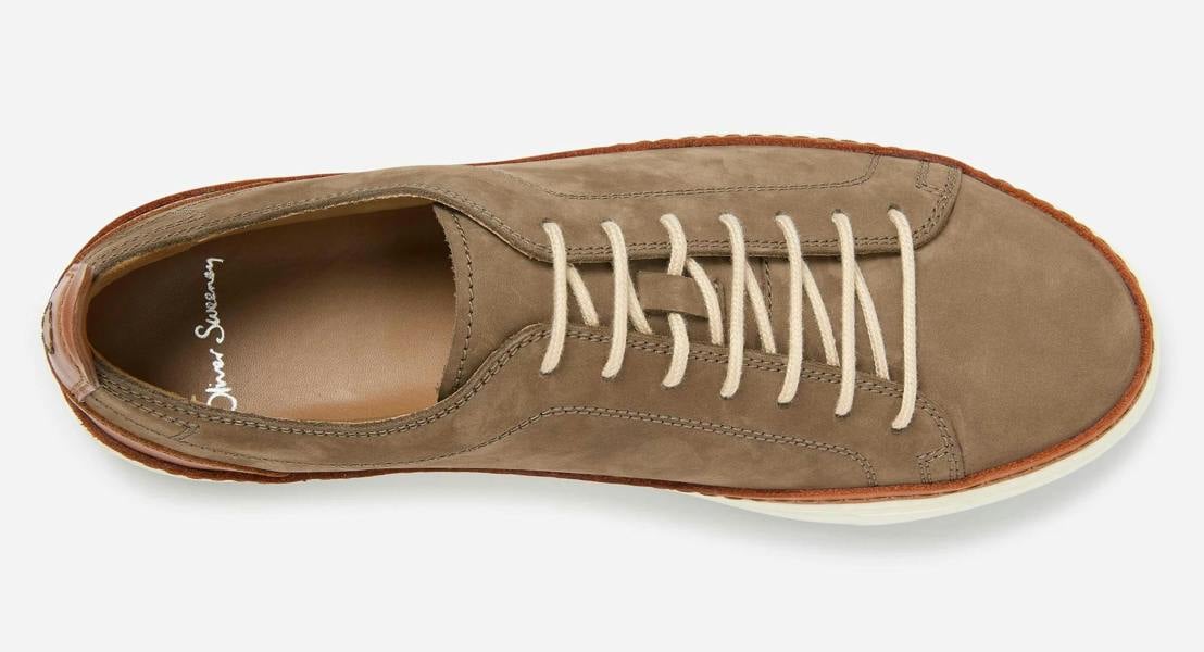 Oliver Sweeney Lopes Nubuck Mens Cupsole Trainers - Taupe | CHO | Designer Mens Trainers