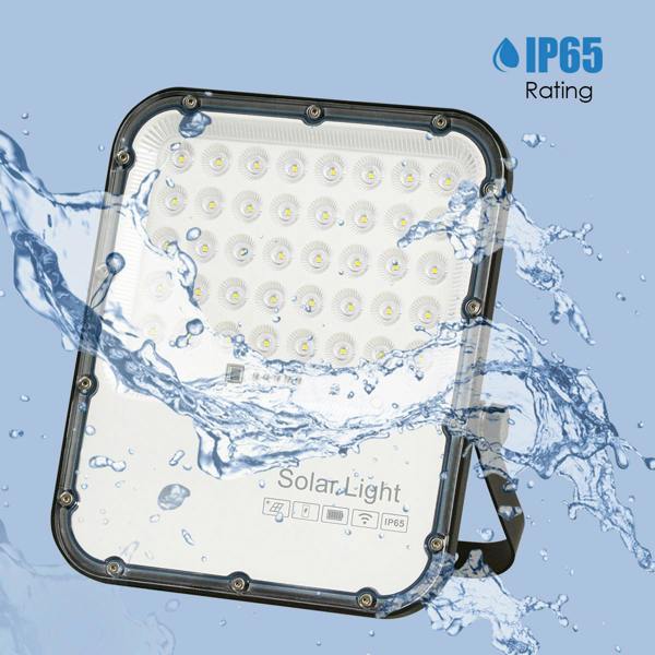 ENER-J 150W LED Floodlights with Solar Panels, 15W Solar Panel, 15AH Battery, 1800 lumens
