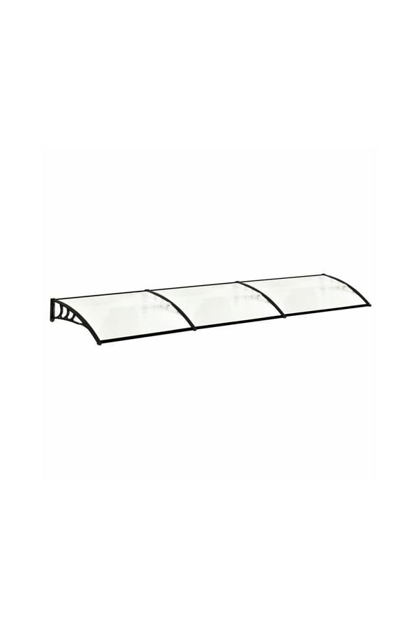 Living and Home 2.7m W x 1m D Window Door Canopy Awning with Brackets