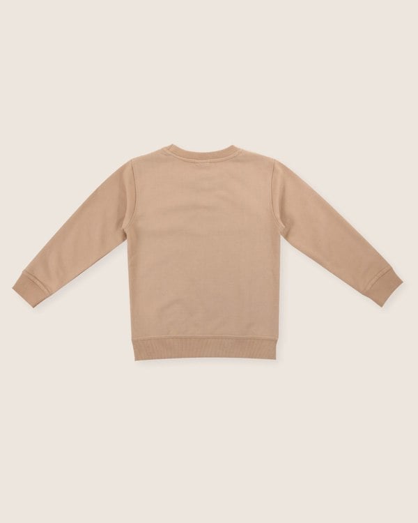 Organic cotton Beige Live Wild Slogan Print Sweatshirt - image 6