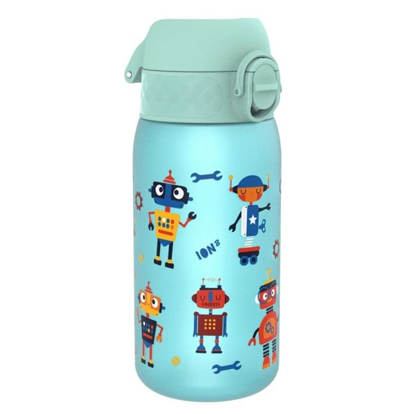 ION8 Leak Proof Kids Water Bottle, Recyclon, Robots, 350ml (12oz)