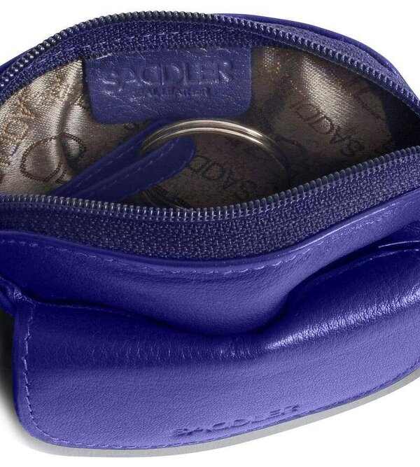 SADDLER Compact Leather Zip-Top Coin Purse "Molly" – Handmade by Saddler | RFID Protected & Gift Boxed | With Front Pocket & Interior Key Ring