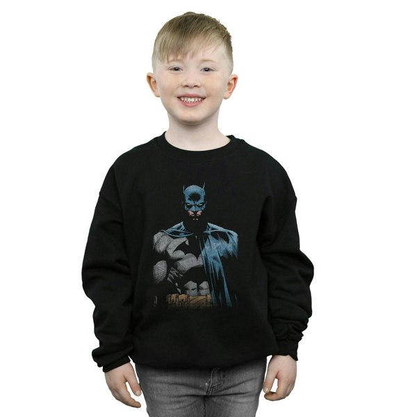 Batman Boys Close Up Cotton Sweatshirt - Black