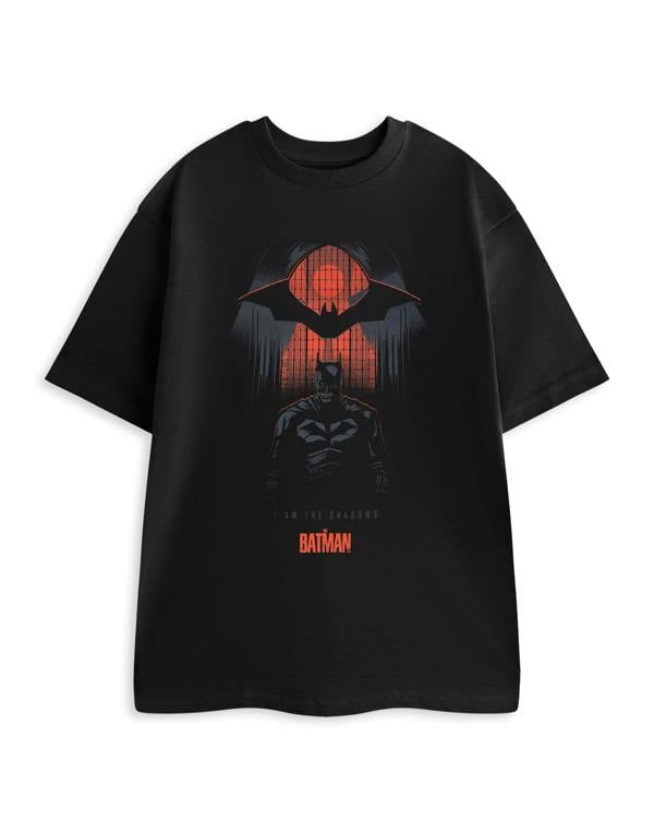 DC Comics The Batman Unisex Black I Am The Shadow Short Sleeved T-Shirt