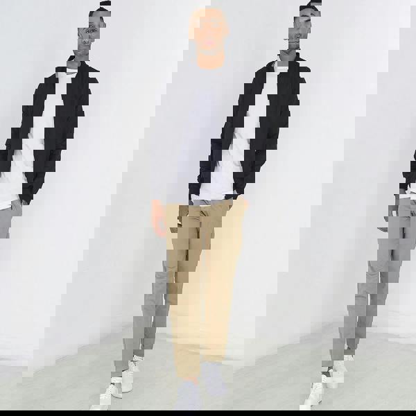 Brave Soul Black Bomber Jacket - Black Image 3