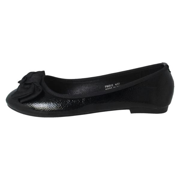 Spot On Ladies Spot On Flat Bow Detailed Ballerina Casual Shoes F80512