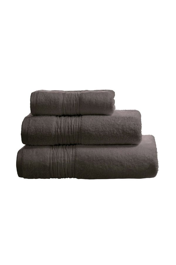 Lazy Linen Turkish Cotton With Linen Blend Insert Border 600gsm 2 Piece Hand Towel Bale - Black