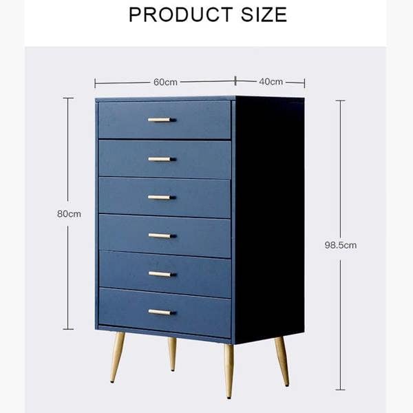 Odie Chests Of Drawers, Blue with retro chest of drawers