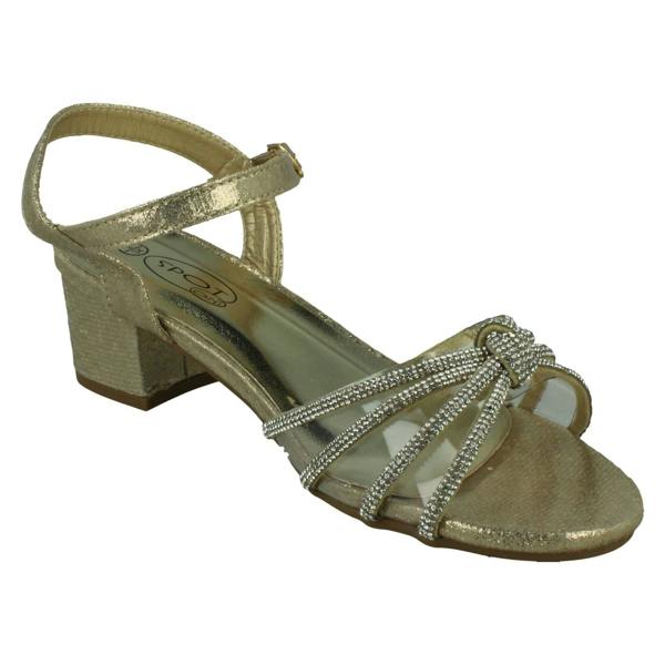 Spot On Girls Spot On Ankle Strap Diamante Sandals H1121