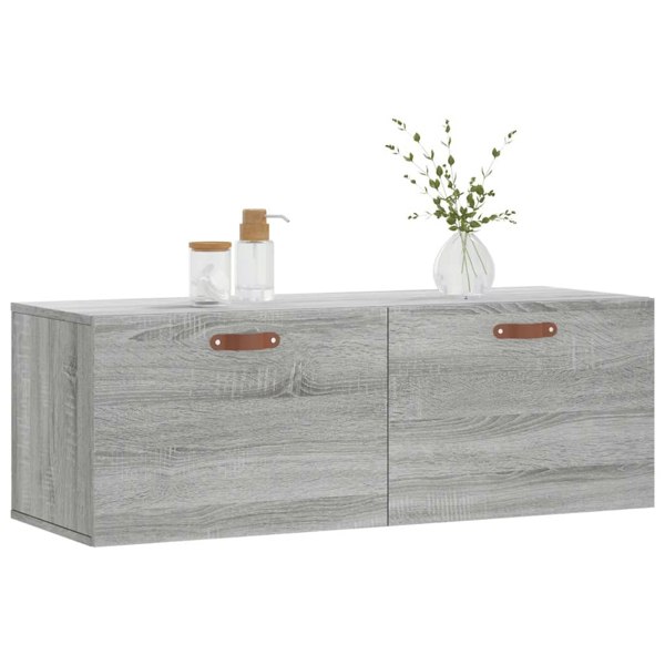 Berkfield Wall Cabinet Grey Sonoma 100x36.5x35 cm Engineered Wood