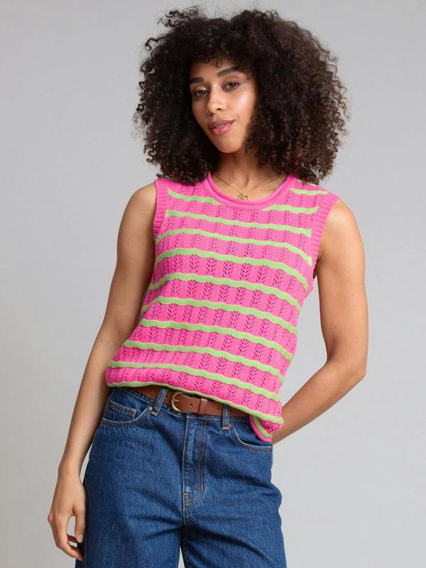 Kite Womens Organic Tolpuddle Knit Tank Top Azalea