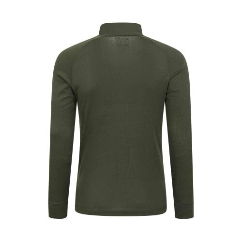 Mountain Warehouse Mens Talus Zip Neck Long-Sleeved Thermal Top - Khaki Green - Khaki Green - 100% Polyester