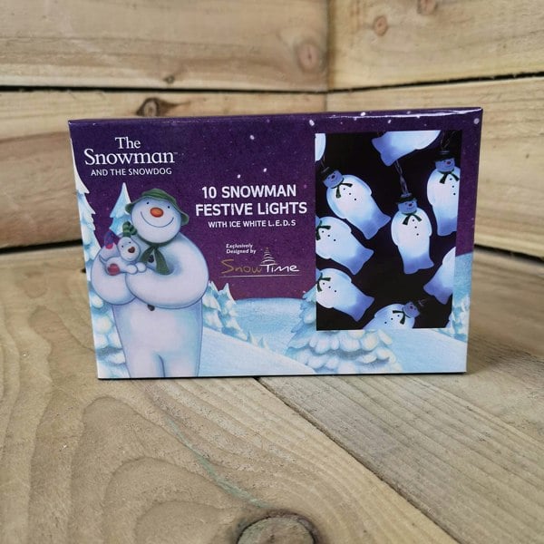 Samuel Alexander The Snowman And The Snowdog Battery Operated 10 Snowmen LED Indoor String Light Ice White LEDs