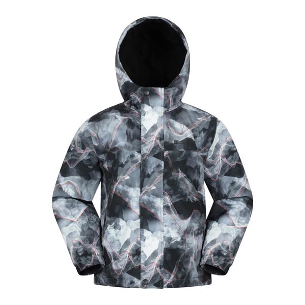 Mountain Warehouse Childrens/Kids Polar Zone Printed Jacket & Salopettes Set - Dark Grey - 