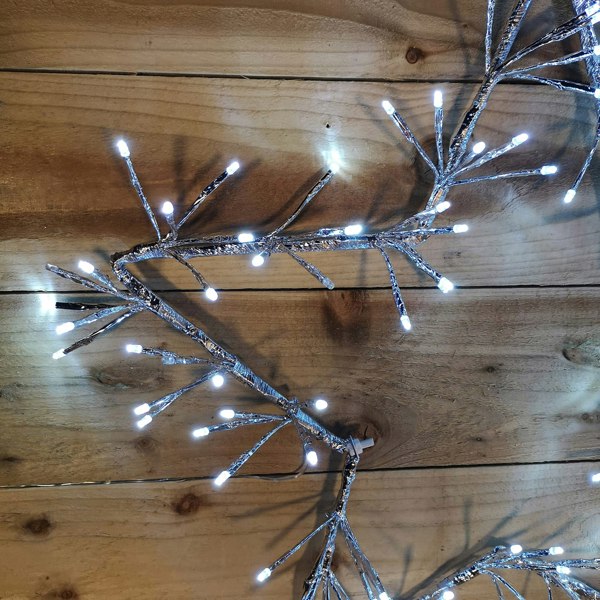 Samuel Alexander 60cm Silver Christmas Star 150 Ice White LED Indoor/Outdoor Christmas Decorations