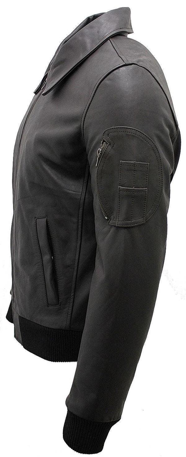 Infinity Leather Mens Cowhide Analine Leather A2 US Airforce Bomber Jacket