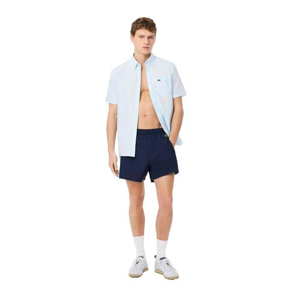 Lacoste Mens Colour Block Swimming Trunks - Navy - 