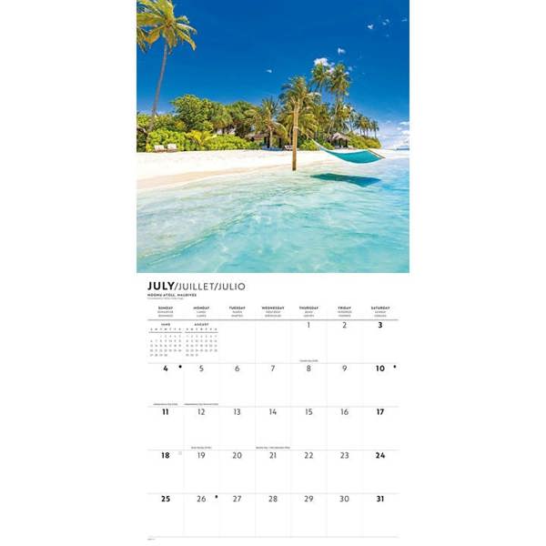 Island Paradise Calendar 2027, Wall Calendars, Month To View, Travel, Gift