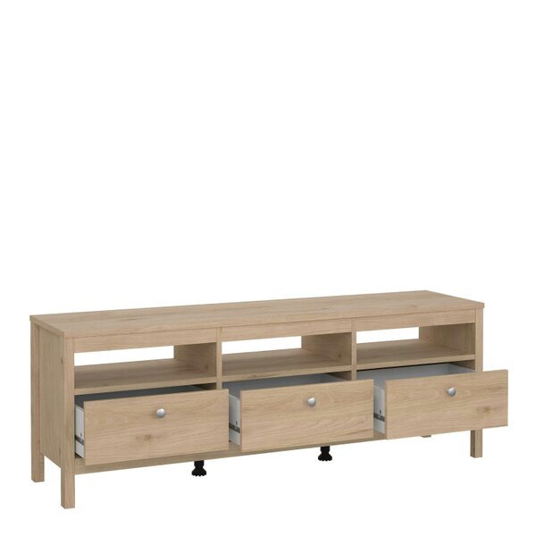 Wyld Haus Gossmere Hickory Oak Effect TV Unit 3 Drawers