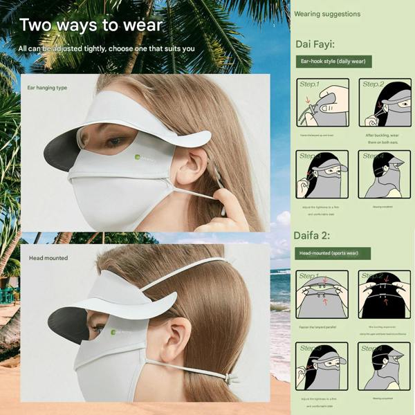 Anniou Vinyl Brim Sun Shield Mask