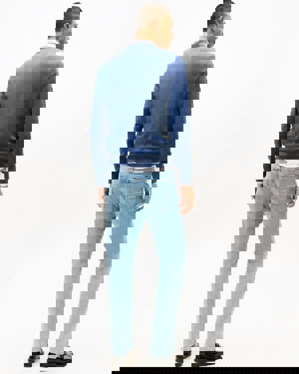 Tommy Hilfiger Essential Cotton Crew Neck Mens Sweatshirt - Aegean Sea Heather - CHO - Designer Mens Sweatshirts