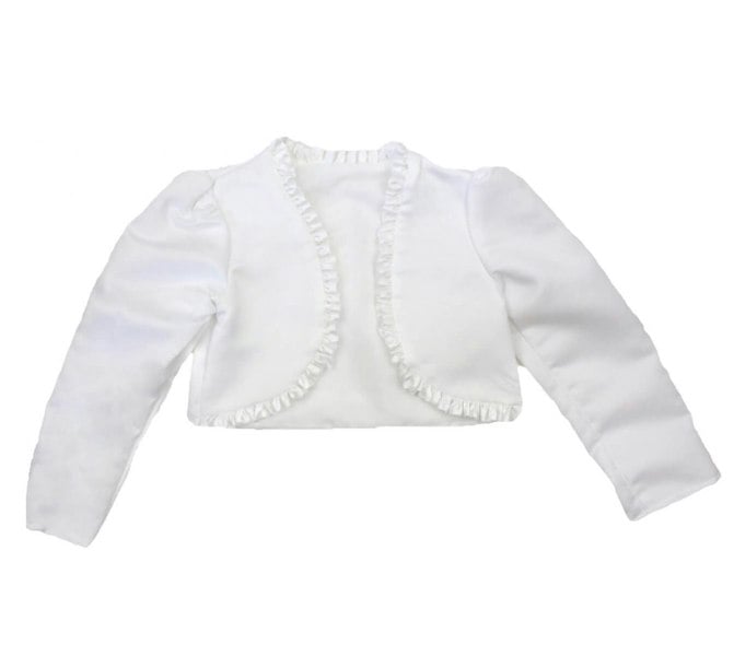 White frilly bolero