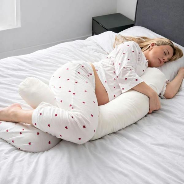 Organic Cotton & Wool Pregnancy Pillow Side Sleep C Shaped pillow