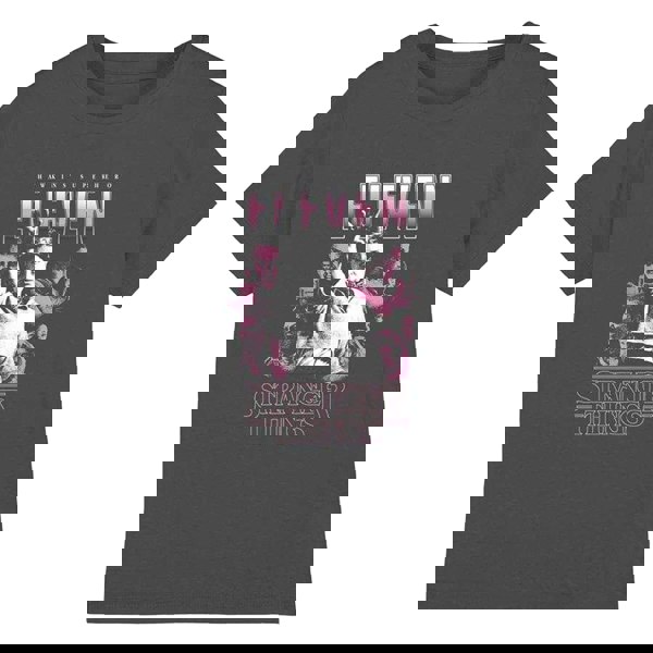 Stranger Things Kids Eleven Poster T-Shirt - Charcoal