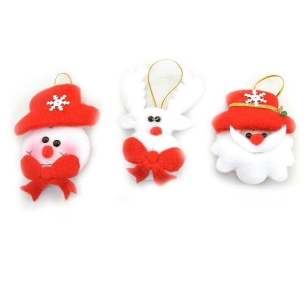 1cm 3pcs Soft Teddy Christmas Tree Hanging Decorations with Flashing LED Lights image 7