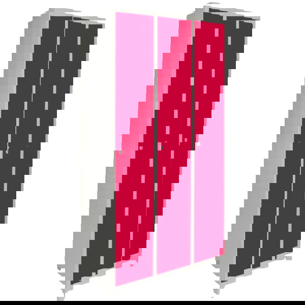 Monstershop Metal Storage Lockers - Three Doors Wide, Red