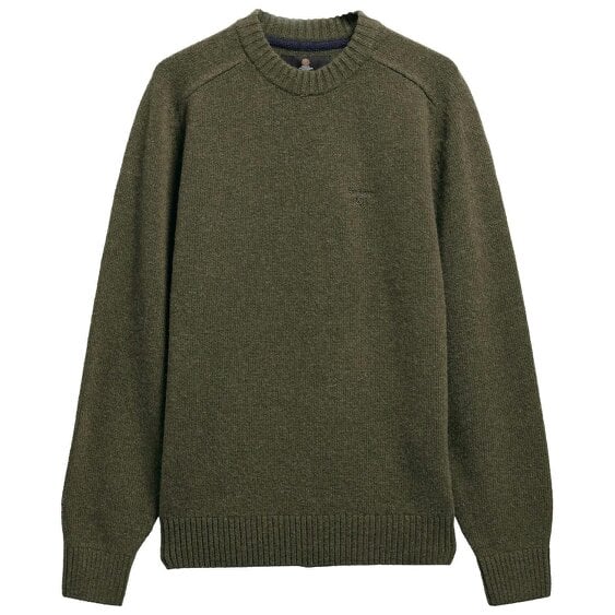 Barbour Newtown Crew Neck Jumper - Mid Olive