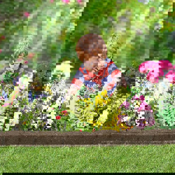 Nicoman Recycled Rubber Roman Stone Garden Border