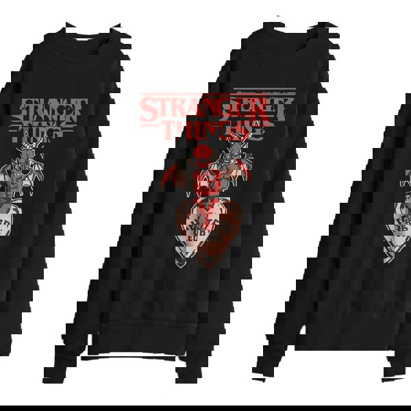 Stranger Things Childrens/Kids Hellfire Heart Sweatshirt - Black